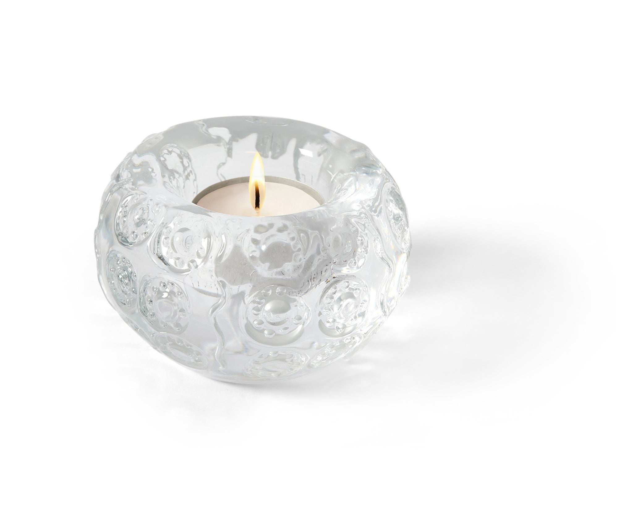 Candleholder: Glass Tealights White