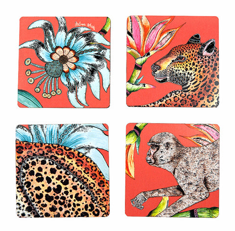 Coasters Monkey Paradise Coral