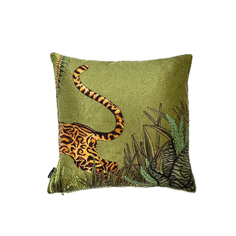 Cushion Cover Cheetah Kings Forest Delta Silk