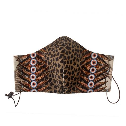 Face Mask Feather Stone