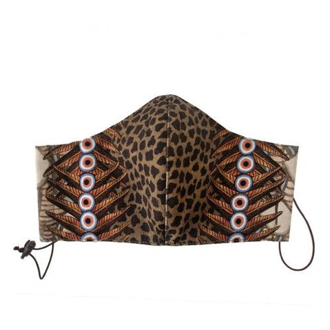 Face Mask Feather Stone