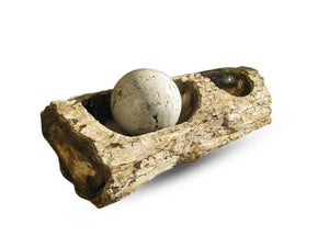 Petrfied Wood Double Dish – 2 Cut Outs