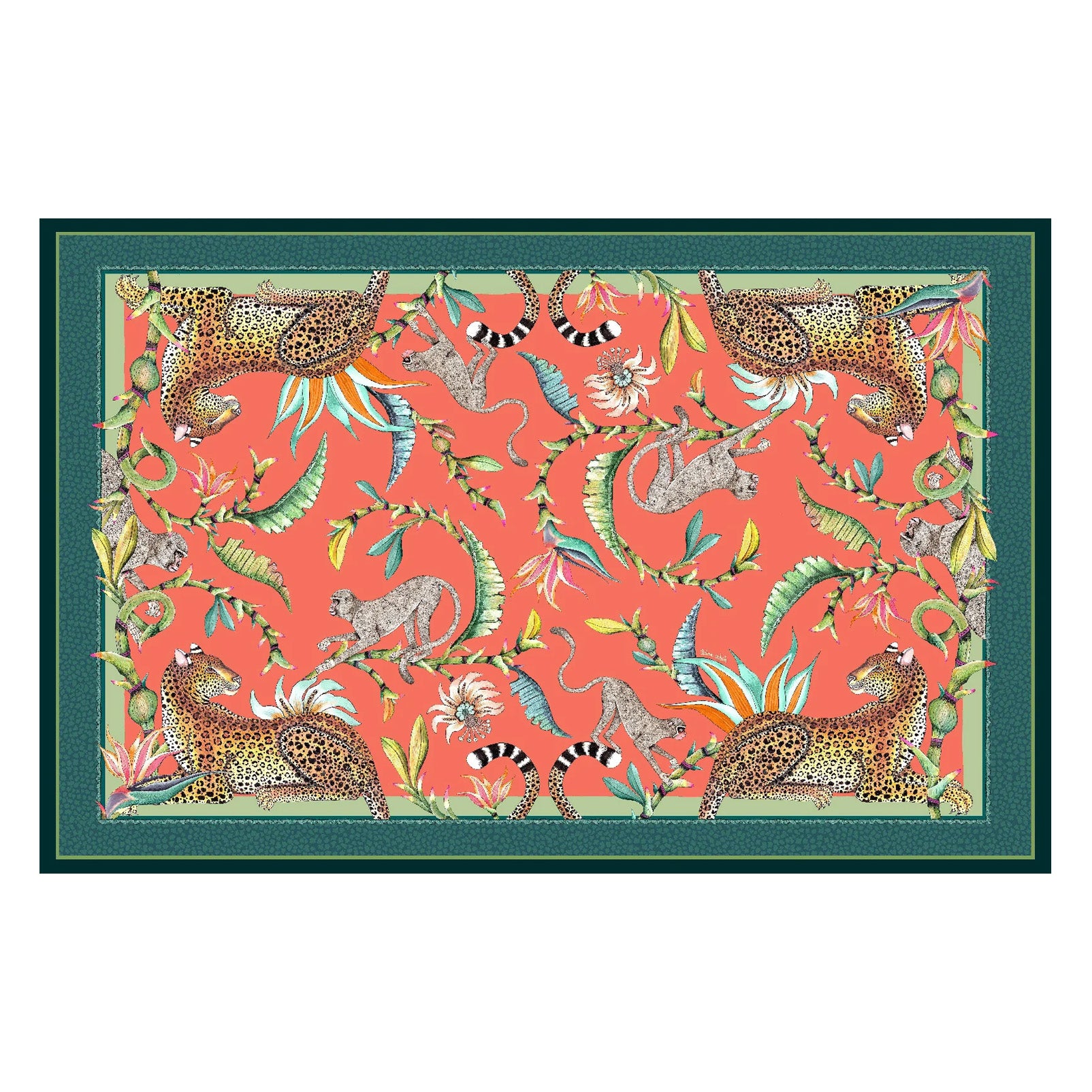 Tablecloth - Monkey Paradise Coral