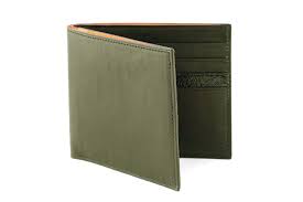Wallet: Men's Billford Bovine Leather With Ostrich Shin Olive