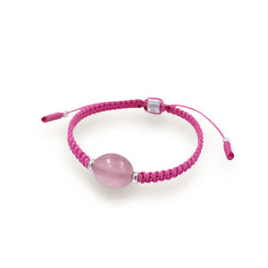 Bracelet Rose Quartz Polished with cord