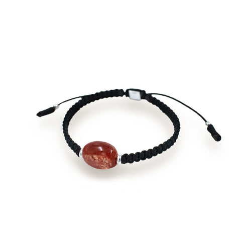 Bracelet Sunstone Polished with cord