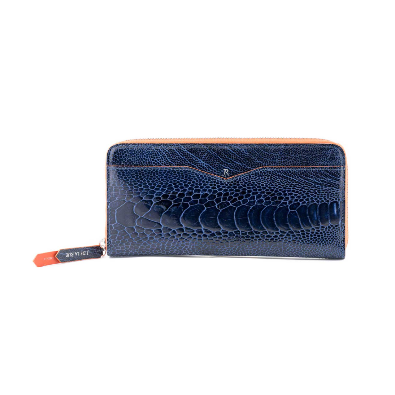 Wallet: Ladies Zip Around Wallet Ultramarine & Bovine Lining